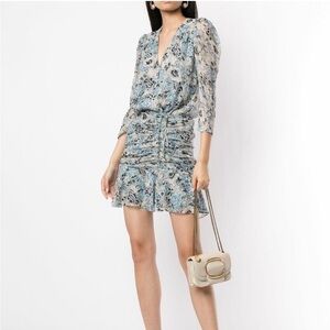 Veronica Beard Maggie Floral Silk Mini Dress Size 0